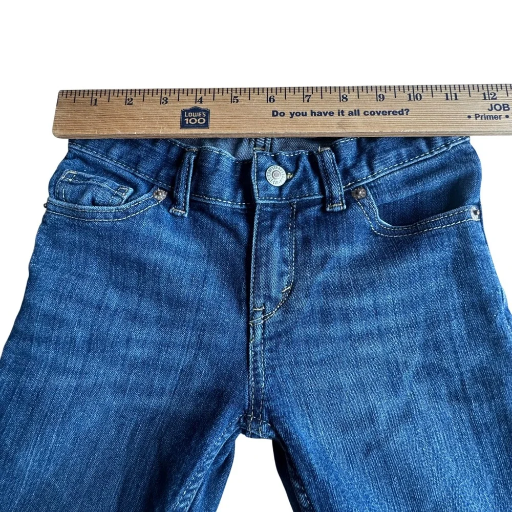 Levi's Girl's Blue Jean's, Size 7R‎ Adjustable Waist, Zip, Skinny, Medium Wash